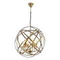 CRYSTALLINE Závesná lampa 6xE27/40W/230V Zlatá