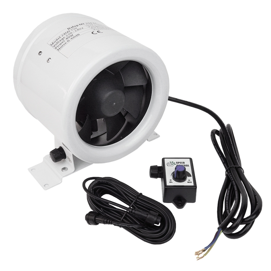 Dalap 24MF150 - Potrubný ventilátor s úsporným motorom a regulátorom otáčok MF 150 EC 40W/230V