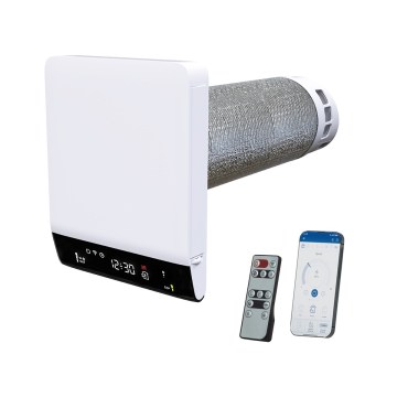 Dalap 25B160 - Lokálna izbová rekuperácia BRISE 160 22W/230V Wi-Fi + diaľkové ovládanie