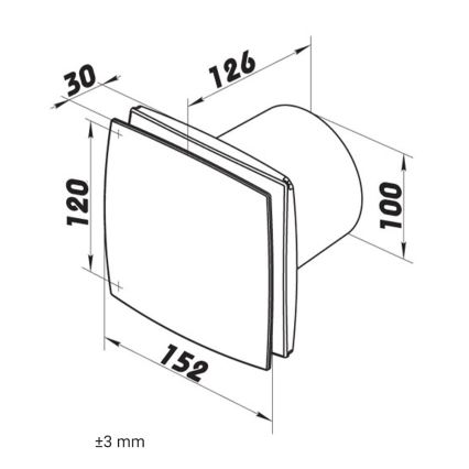 Dalap 41001 - Axiálny ventilátor 100 BF 16W/230V