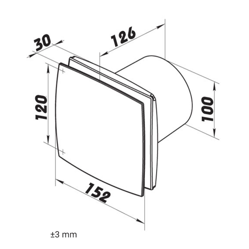 Dalap 41016 - Axiálny ventilátor s časovačom 100 BFAZ 16W/230V