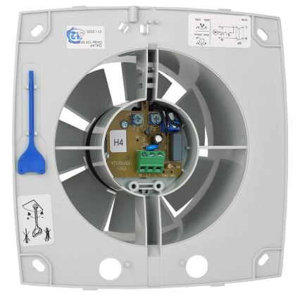 Dalap 41017 - Axiálny ventilátor s časovačom a snímačom vlhkosti 100 BFAZW 16W/230V