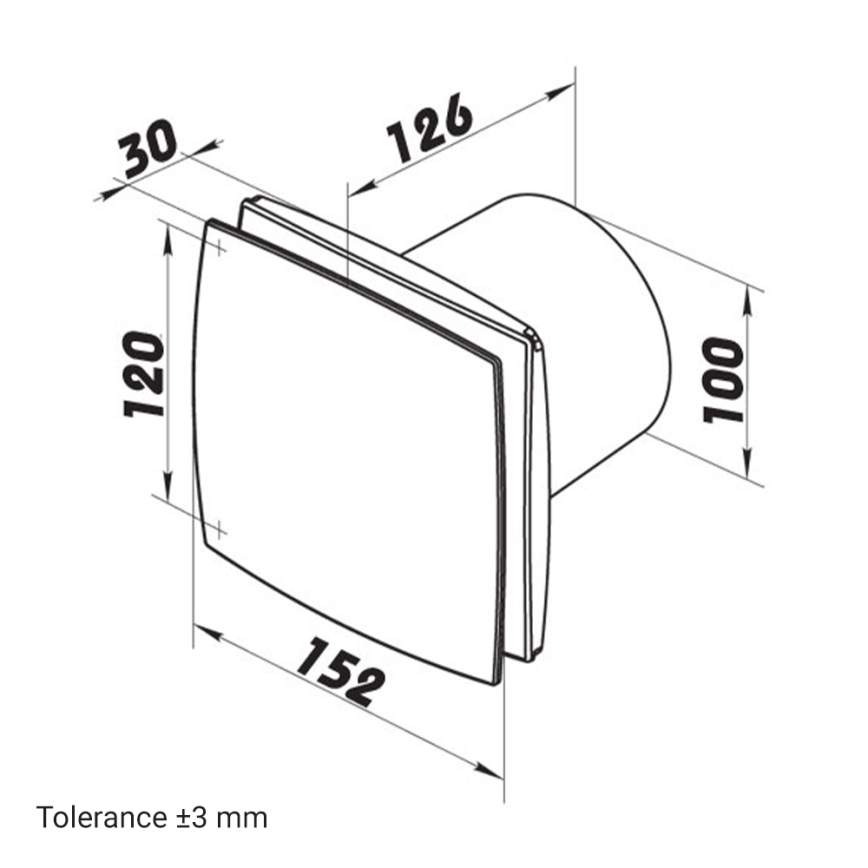 Dalap 41017 - Axiálny ventilátor s časovačom a snímačom vlhkosti 100 BFAZW 16W/230V
