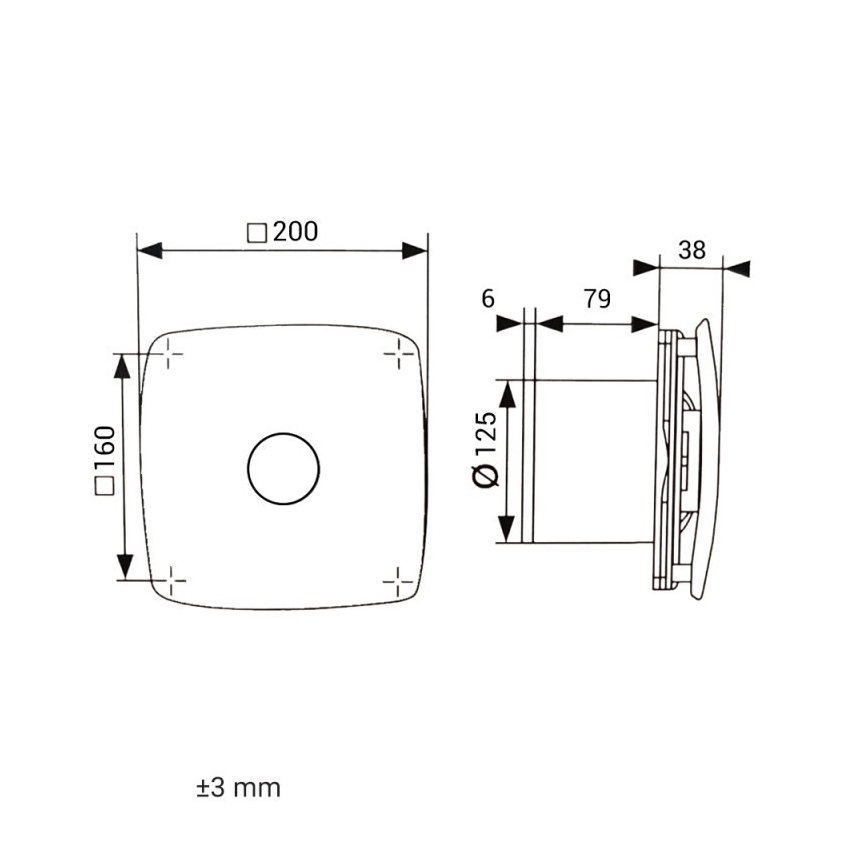Dalap 41094 - Axiálny ventilátor 125 ONYX 16W/230V
