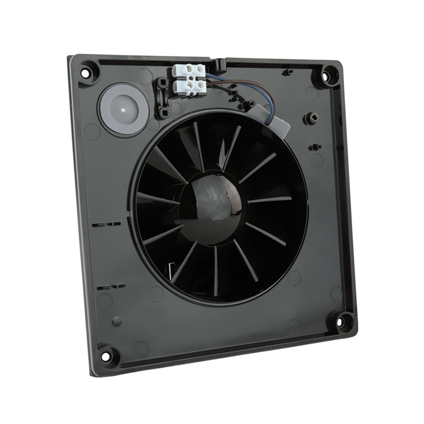Dalap 41095ZW - Axiálny ventilátor s časovačom a snímačom vlhkosti 100 DARK ZW 8,4W/230V