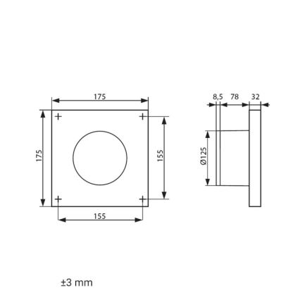 Dalap 41096ZW - Axiálny ventilátor s časovačom 125 DARK ZW 10W/230V