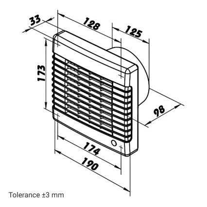 Dalap 41117 - Axiálny ventilátor s automatickou žalúziou 125 LV 12 22W/12V