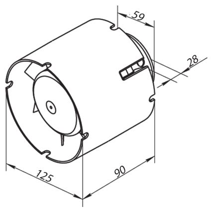Dalap 41404 - Axiálny potrubný ventilátor 125 SD 24W/230V