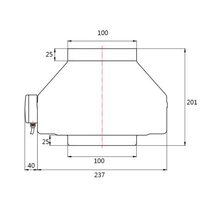 Dalap 8128 - Rádiálny potrubný ventilátor TURBINE M 100 60W/230V