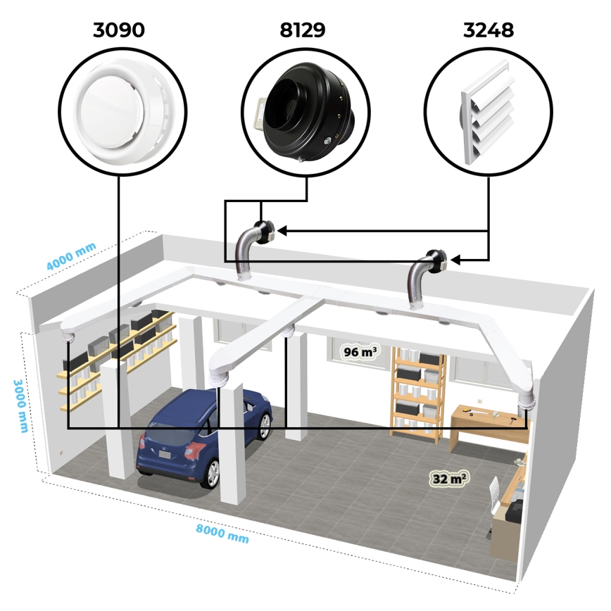 Dalap 8129 - Radiálny potrubný ventilátor TURBINE M 125 62W/230V