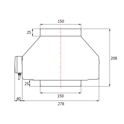 Dalap 8130 - Radiálny potrubný ventilátor TURBINE M 150 100W/230V