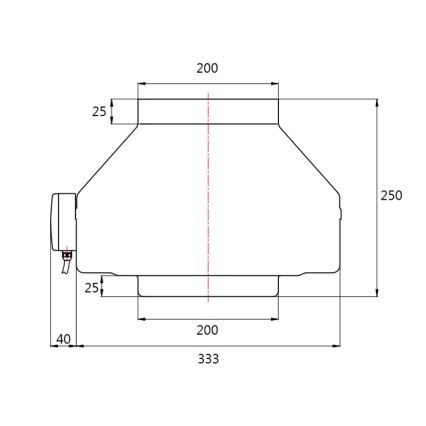 Dalap 8132 - Radiálny potrubný ventilátor TURBINE M 200 150W/230V