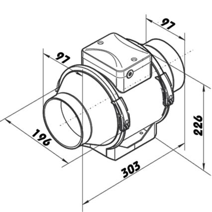 Dalap 8199 - Axiálny ventilátor AP PROFI 100 25W/230V