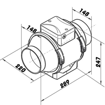 Dalap 8210 - Axiální ventilátor AP PROFI 150 50W/230V