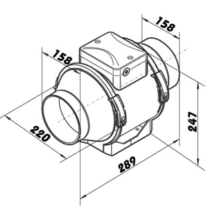 Dalap 8213 - Axiálny ventilátor AP PROFI 160 50W/230V