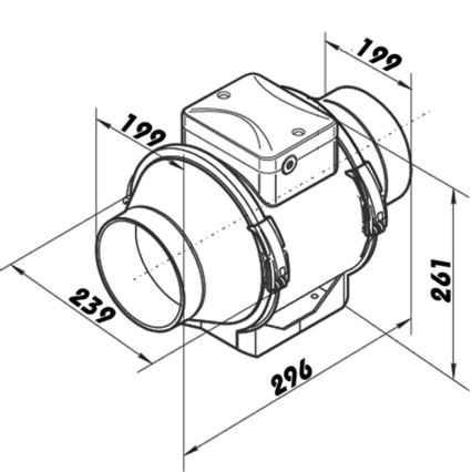 Dalap 8216 - Axiálny ventilátor AP PROFI 200 108W/230V