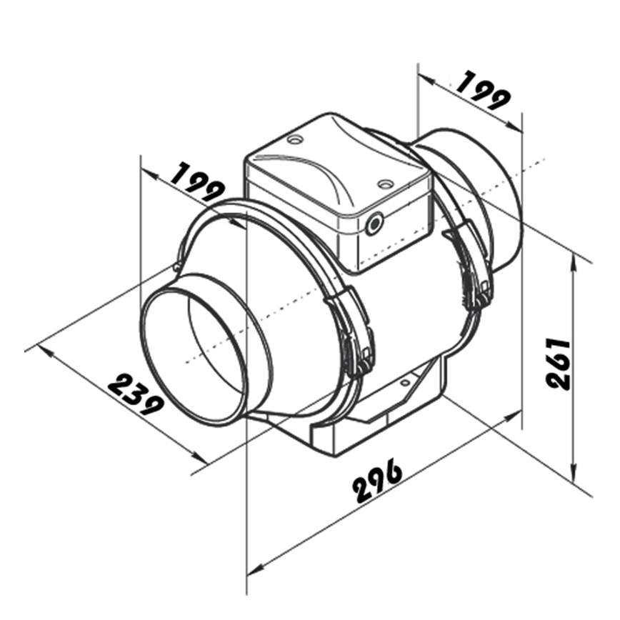Dalap 8216 - Axiálny ventilátor AP PROFI 200 108W/230V
