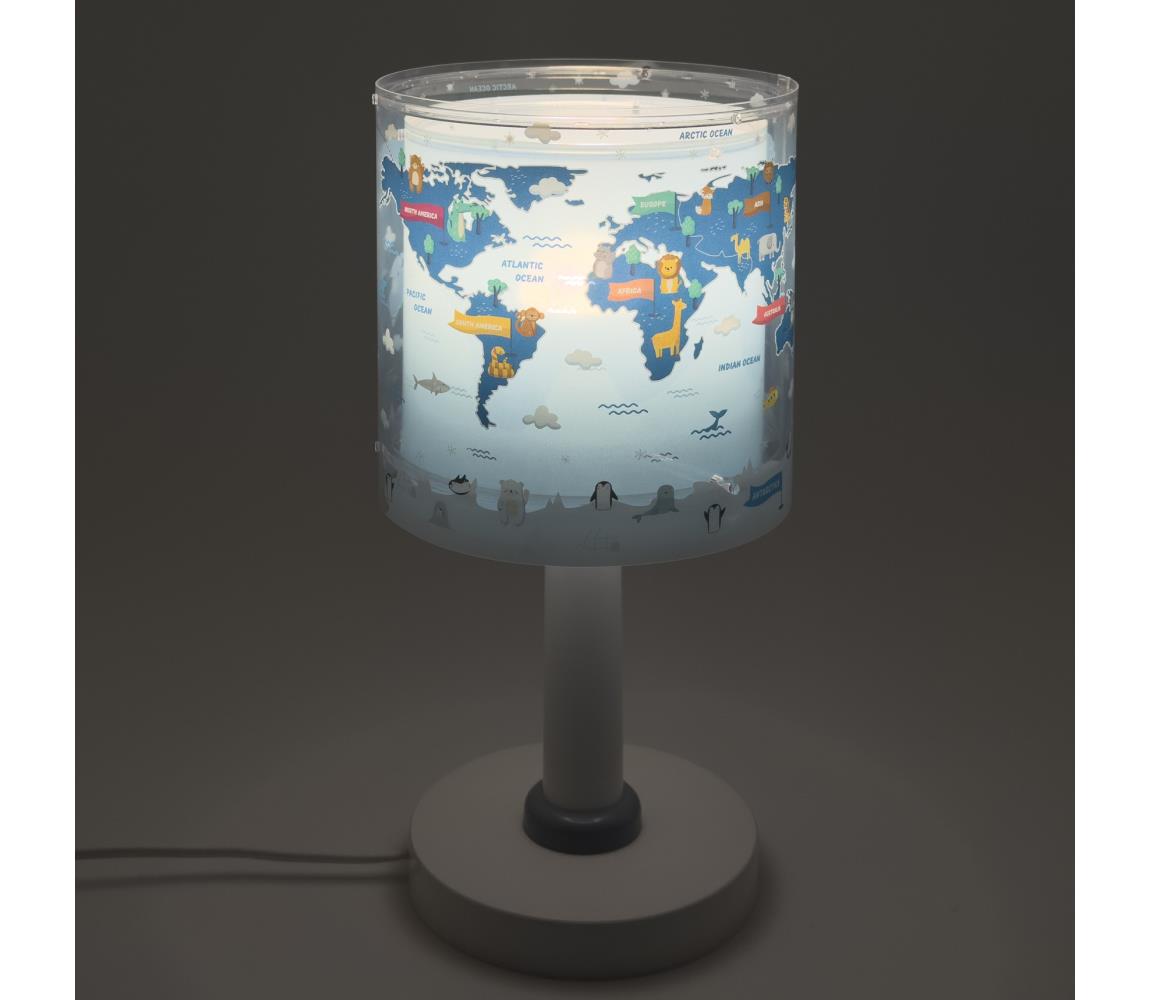 Dalber 40671 - LED Detská lampička WORLD 1xG4/4W/230V modrá 40671