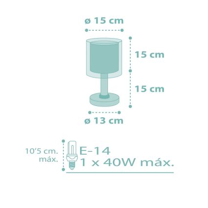 Dalber 41001H - Datská lampička DOTS 1xE14/40W/230V