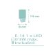 Dalber 41005H - LED Lampička do zásuvky DOTS 1xE14/0,3W/230V