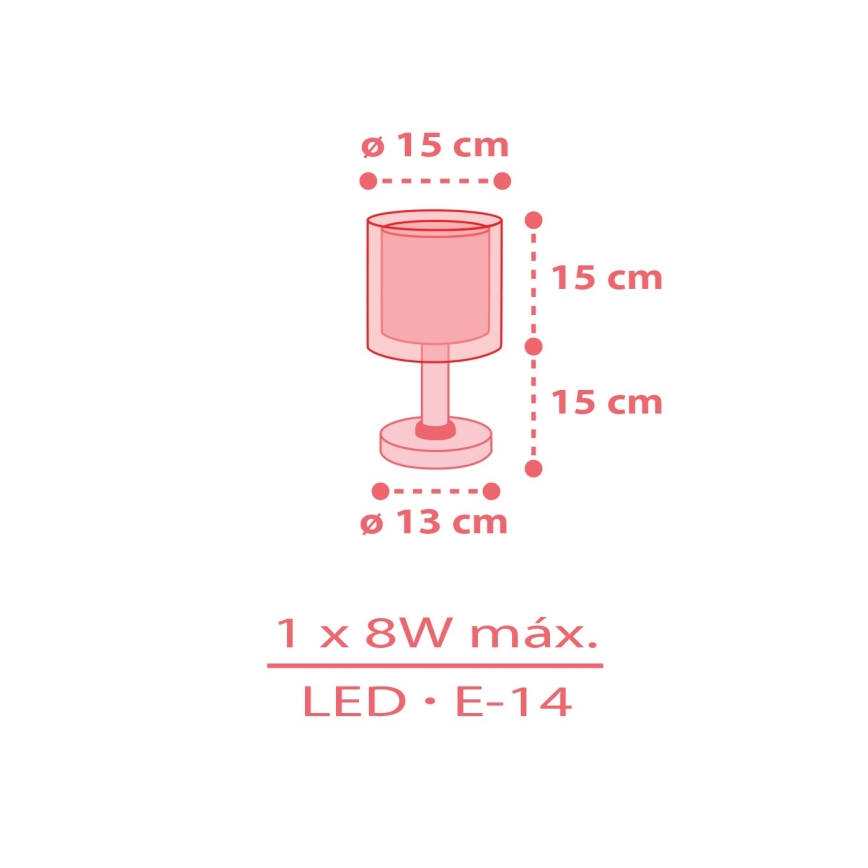 Dalber 41191 - Detská lampička RAINBOW 1xE14/8W/230V pestrofarebná