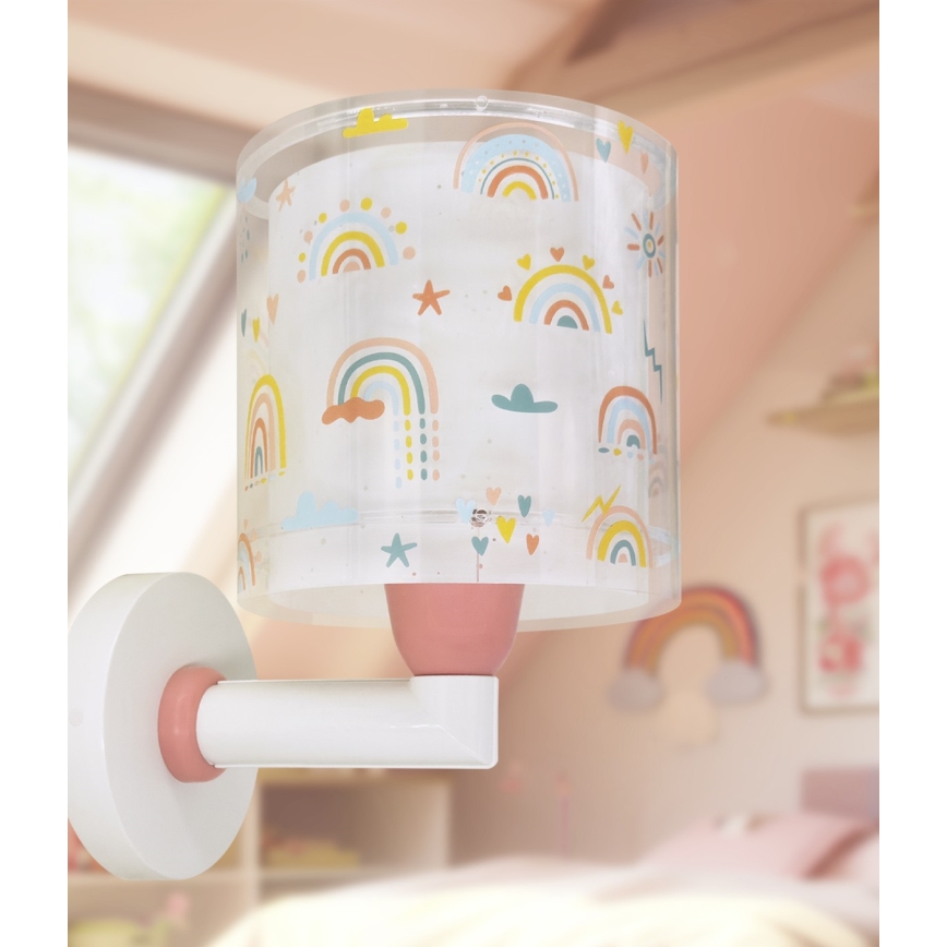 Dalber 41199 - Detská nástenná lampa RAINBOW 1xE27/15W/230V pestrofarebná