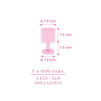 Dalber 41251 - LED detská lampička HELLO KITTY&FRIENDS 1xG4/4W/230V ružová