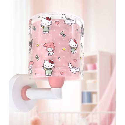 Dalber 41259 - Detská nástenná lampa HELLO KITTY&FRIENDS 1xE27/15W/230V ružová