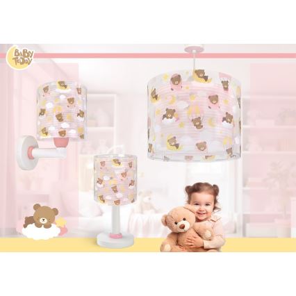 Dalber 41572S - Detský luster BABY TEDDY 1xE27/15W/230V ružová
