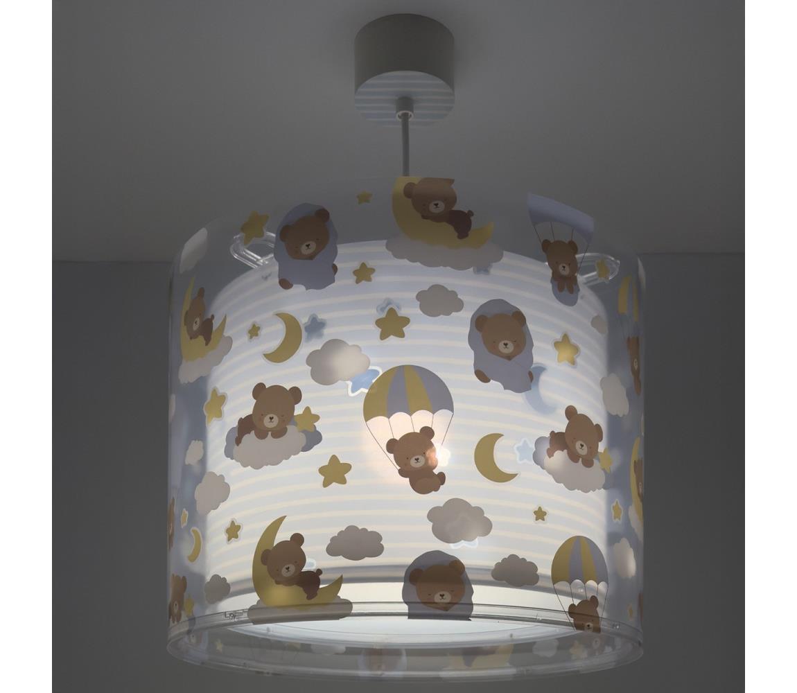 Dalber 41572T - Detský luster BABY TEDDY 1xE27/15W/230V modrá 41572MT