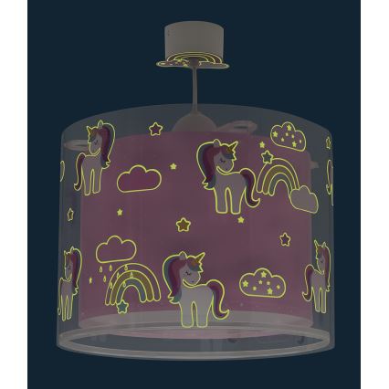 Dalber 41592 - Detský luster UNICORNS 1xE27/60W/230V