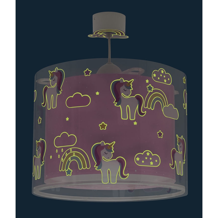 Dalber 41592 - Detský luster UNICORNS 1xE27/60W/230V