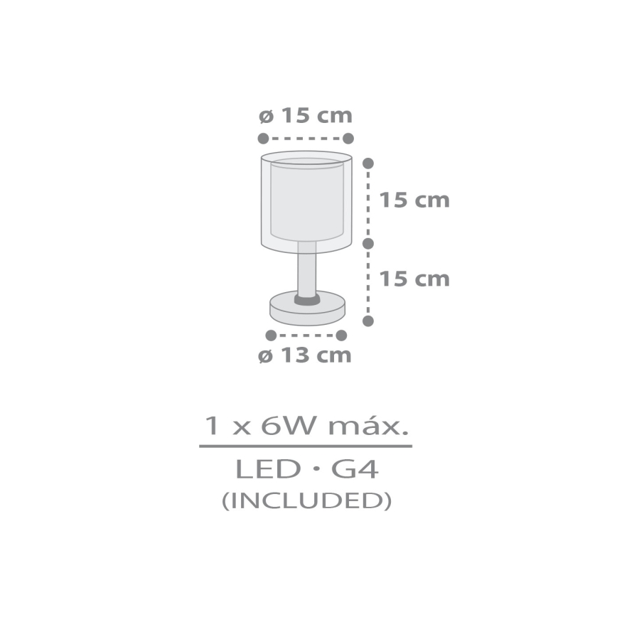 Dalber 41761E - LED detská lampička KAWAII FRIENDS 1xG4/4W/230V sivá