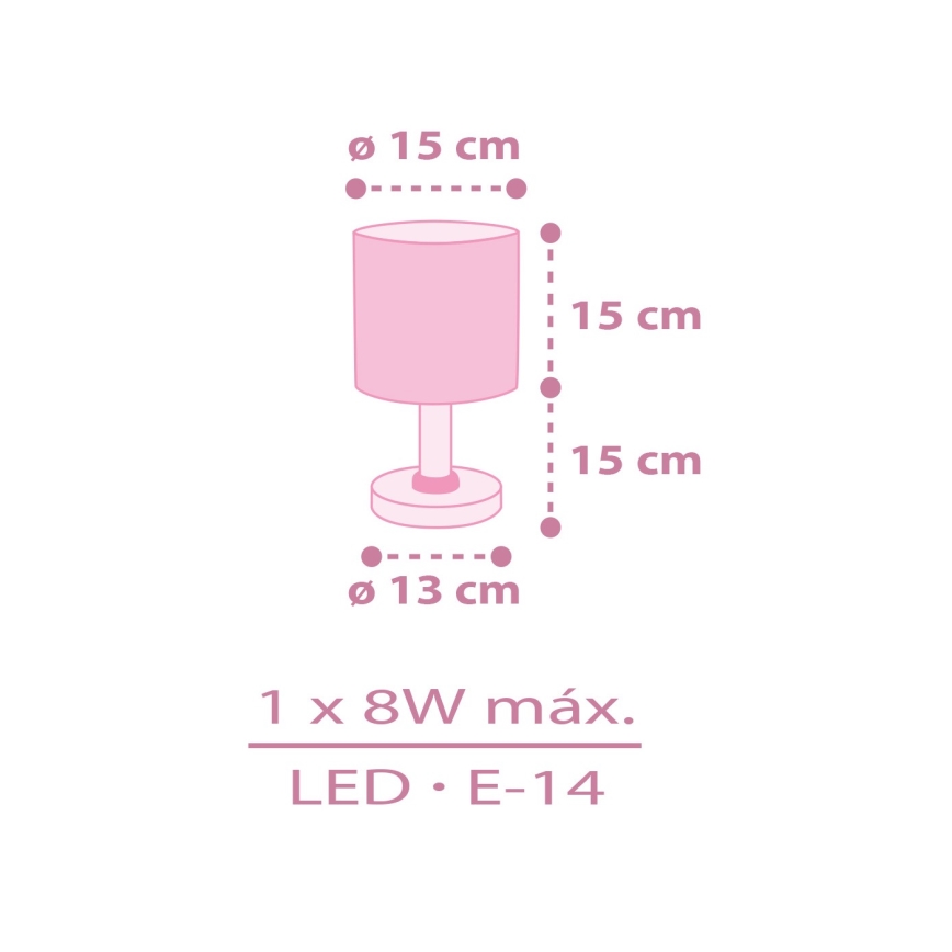 Dalber 42491N - LED Detská lampička FAIRY DREAMS 1xG4/4W/230V ružová