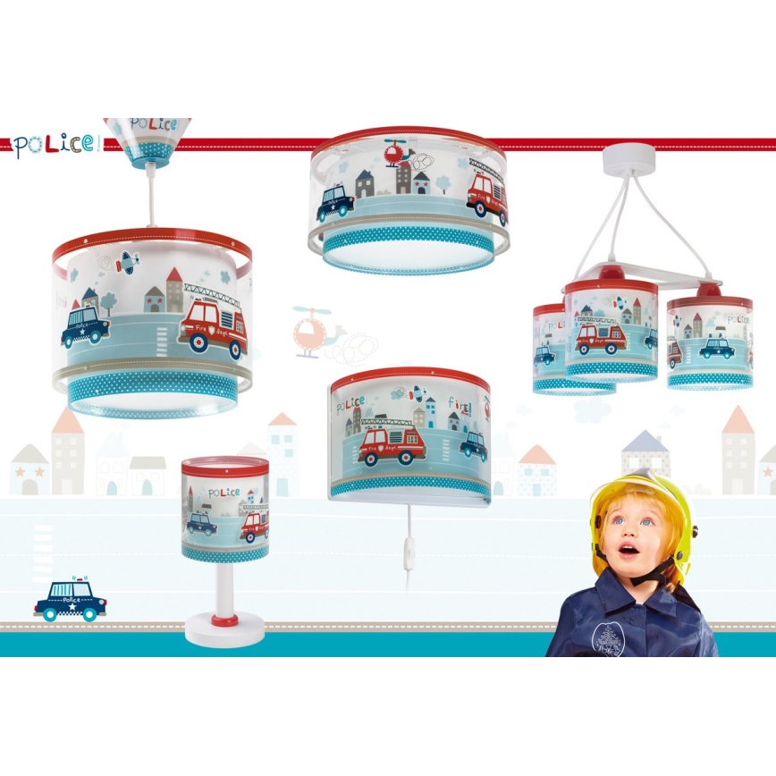 Dalber 60611N - LED detská lampička POLICE 1xG4/4W/230V pestrofarebná