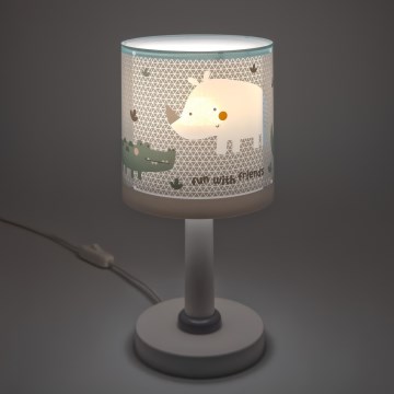 Dalber 60621N - LED detská lampička RHINO&CROCO 1xG4/4W/230V sivá