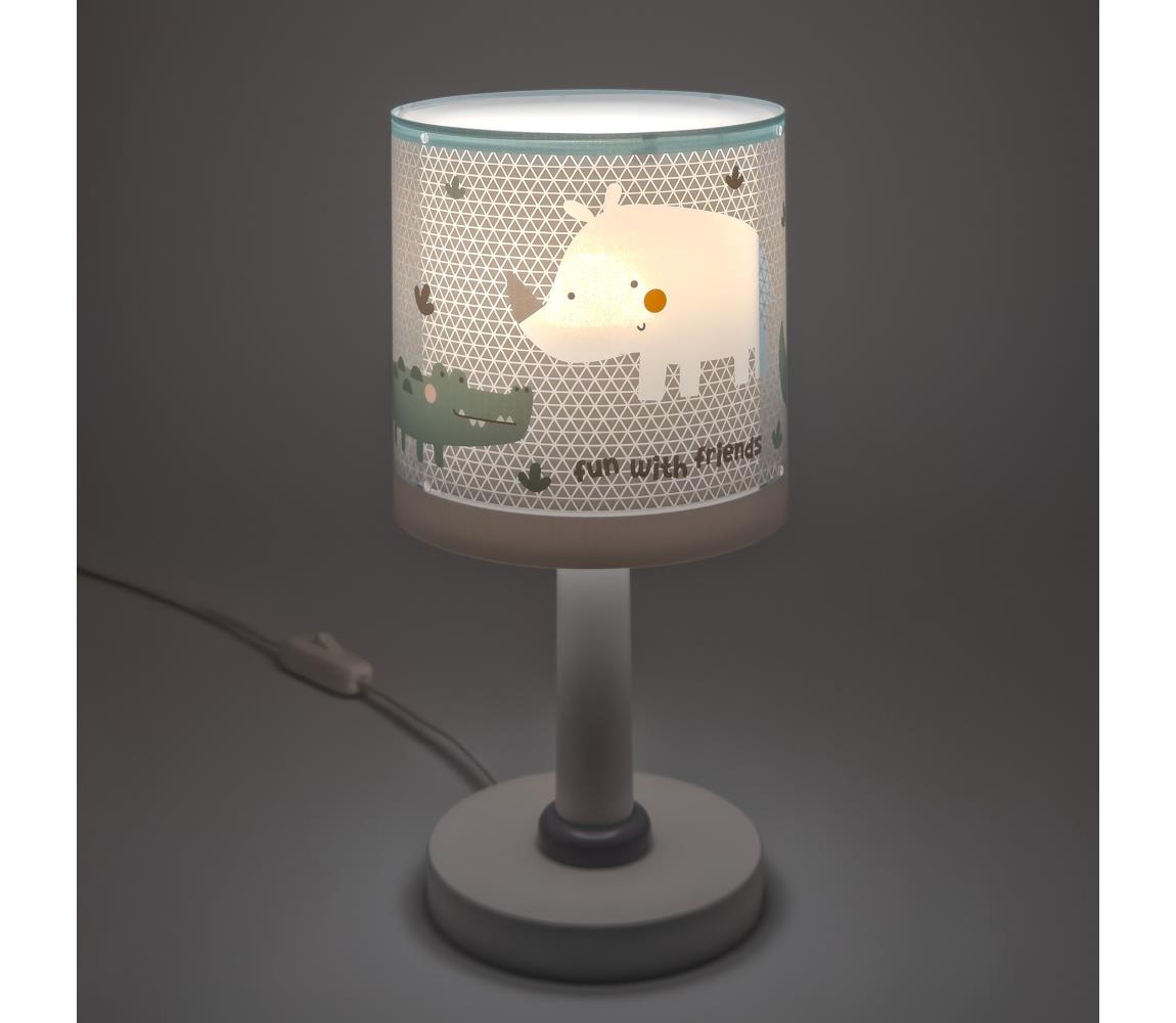 Dalber 60621N - LED detská lampička RHINO&CROCO 1xG4/4W/230V sivá 60621N