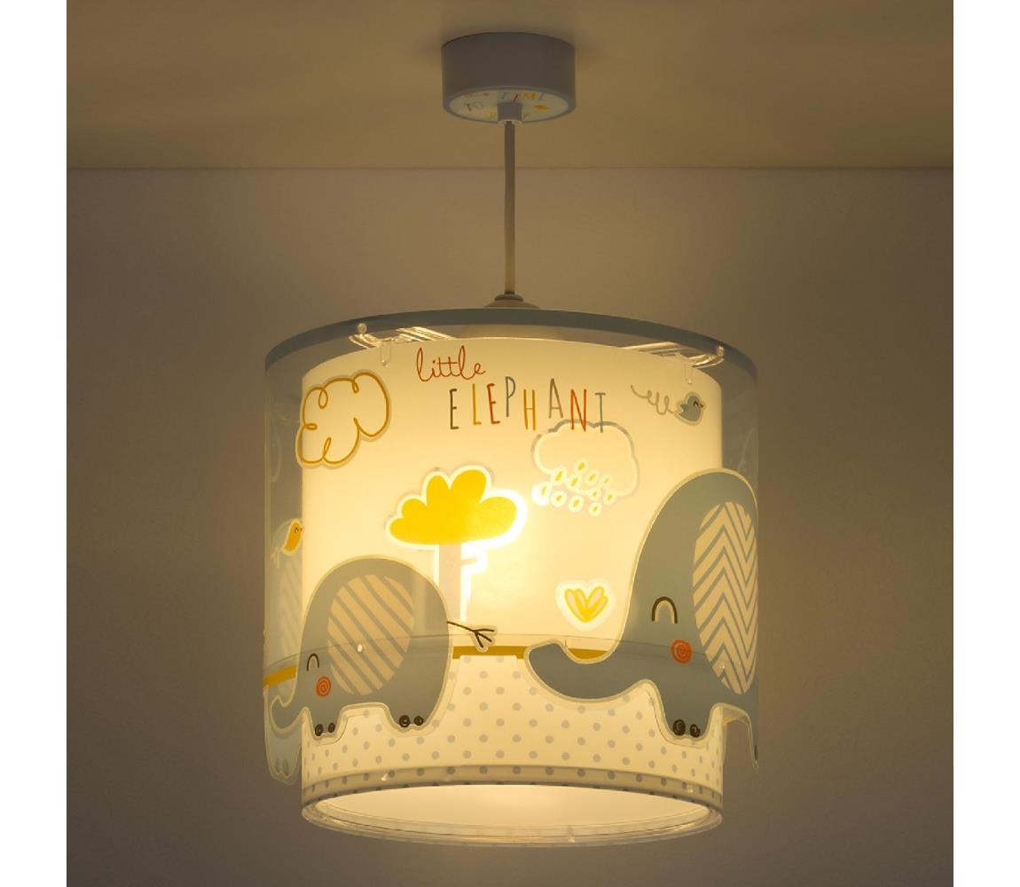 Dalber Dalber 61332T - Detský luster LITTLE ELEPHANT 1xE27/60W/230V