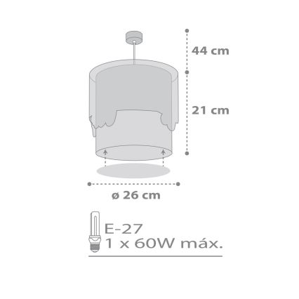 Dalber 61682 - Detský luster BABY TRAVEL 1xE27/60W/230V