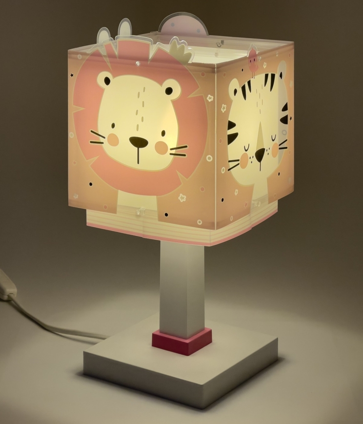 Dalber 63111NS - LED detská lampička BABY JUNGLE 1xG4/4W/230V ružová