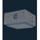 Dalber 63236T - Detské stropné svietidlo MOONLIGHT 2xE27/60W/230V modrá