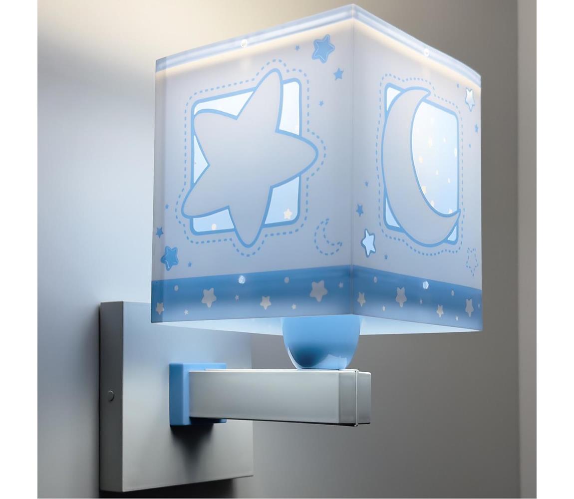 Dalber Dalber 63239T - Detské nástenné svietidlo MOONLIGHT 1xE27/15W/230V modrá