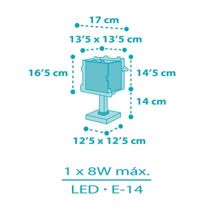 Dalber 63351 - Detská lampička ROCKET 1xE14/8W/230V