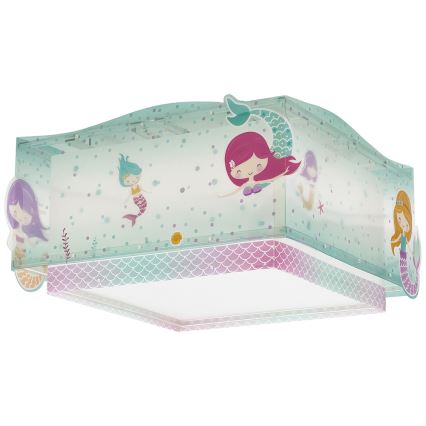 Dalber 63446 - Detské stropné svietidlo MERMAIDS 2xE27/60W/230V