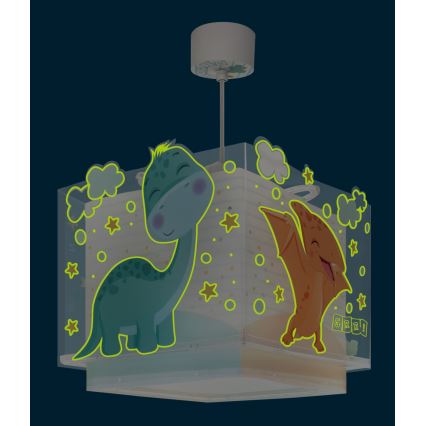 Dalber 63452 - Detský luster BABY DINOS 1xE27/15W/230V pestrofarebný