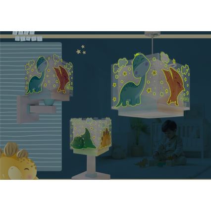 Dalber 63452 - Detský luster BABY DINOS 1xE27/15W/230V pestrofarebný