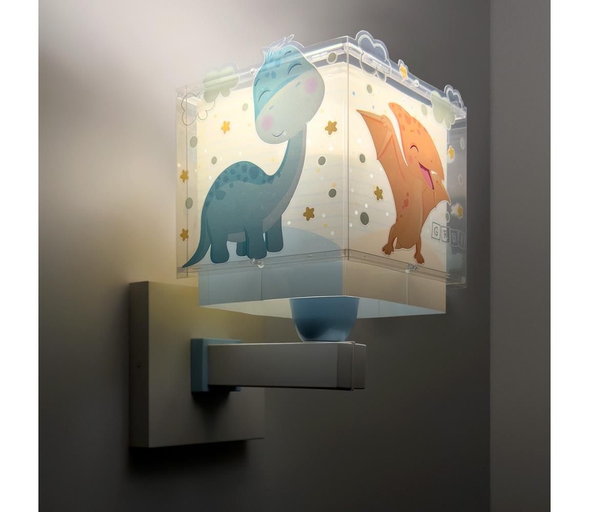 Dalber 63459 - Detská nástenná lampa BABY DINOS 1xE27/15W/230V pestrofarebná 63459