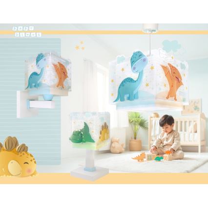 Dalber 63459 - Detská nástenná lampa BABY DINOS 1xE27/15W/230V pestrofarebná