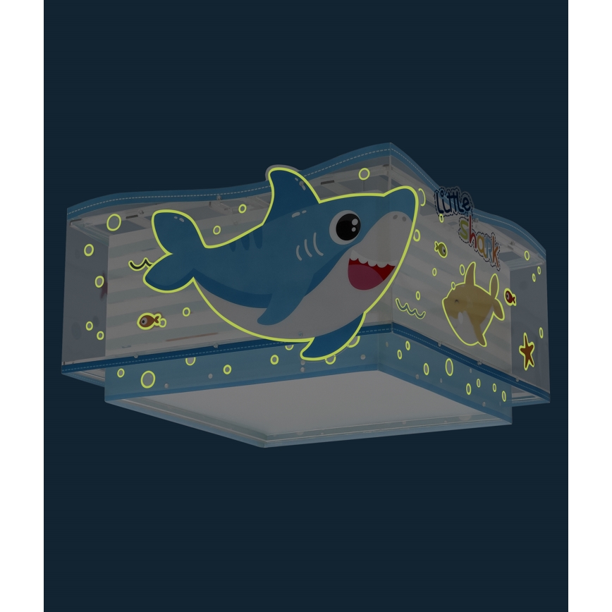 Dalber 63476 - Detské stropné svietidlo BABY SHARK 2xE27/60W/230V