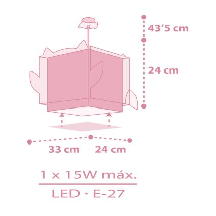 Dalber 64482 - Detský luster LITTLE FRIENDS 1xE27/15W/230V
